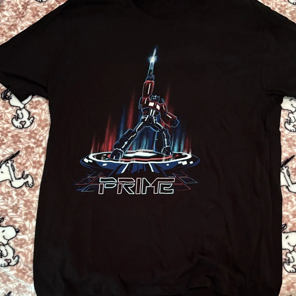 Loot Crate Black 'Prime' Robot Graphic Tee with Red and Blue Accents - Picture 2 of 2